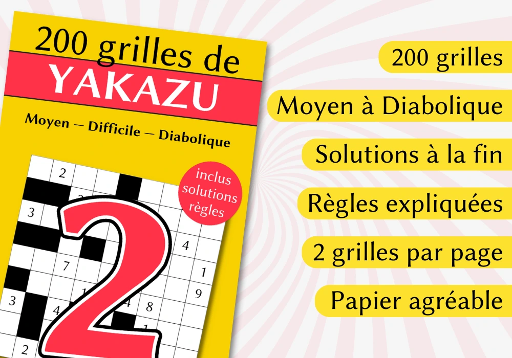 Livre 200 grilles de Yakazu moyen à diabolique, tome 2