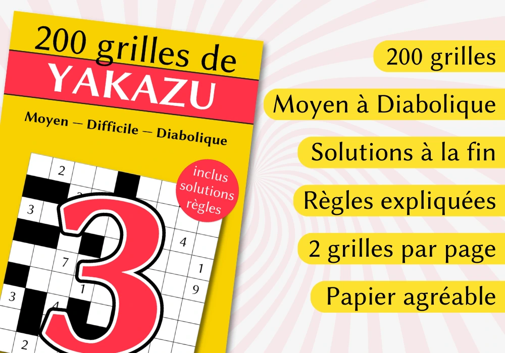 Livre 200 grilles de Yakazu moyen à diabolique, tome 3