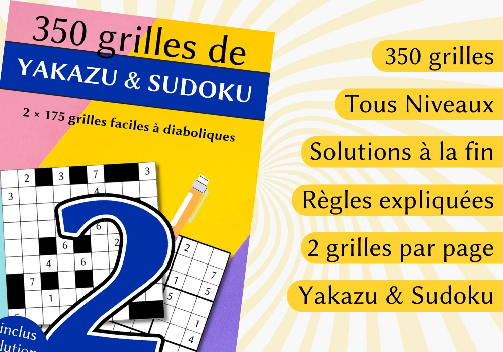 Livre 350 grilles de Yakazu et Sudoku 2