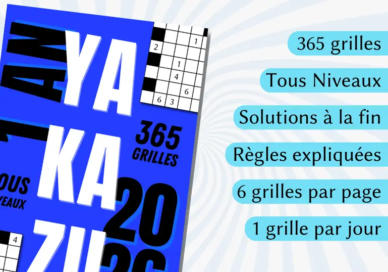 Livre 365 grilles de Yakazu pour 2026