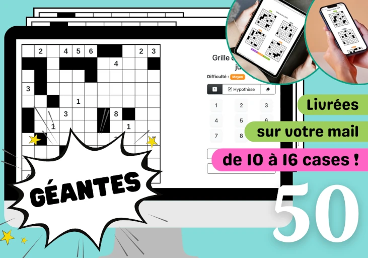 Pack de 50 grilles géantes