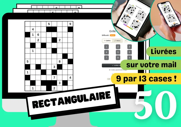 Pack de 50 grilles rectangulaires